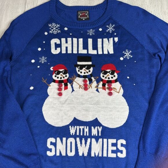 Christmas Sweater, Chillin’ with my Snowmies size M - Picture 2 of 7
